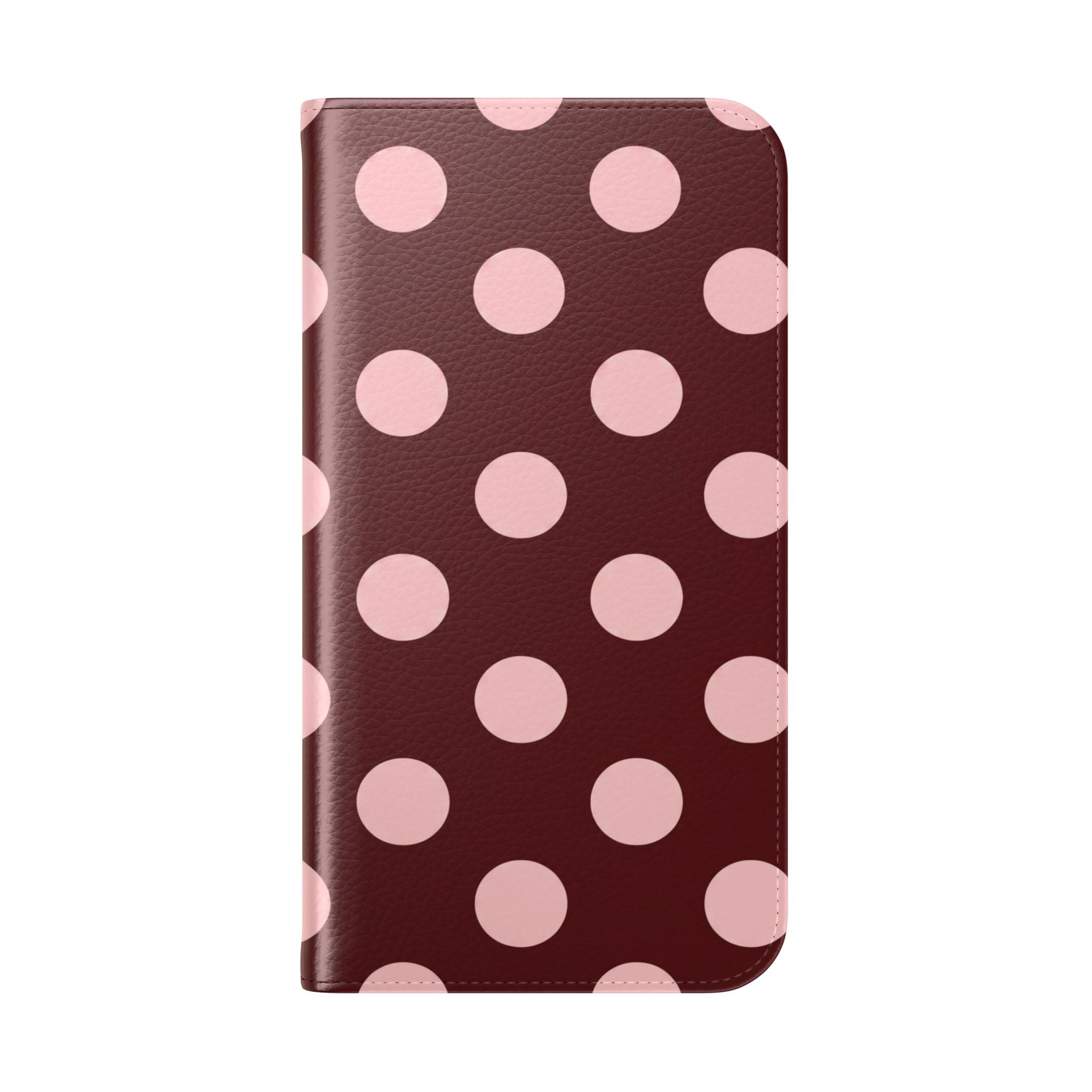 osbina | Wallet Flip Case for iPhone & Samsung | Oxblood Dot