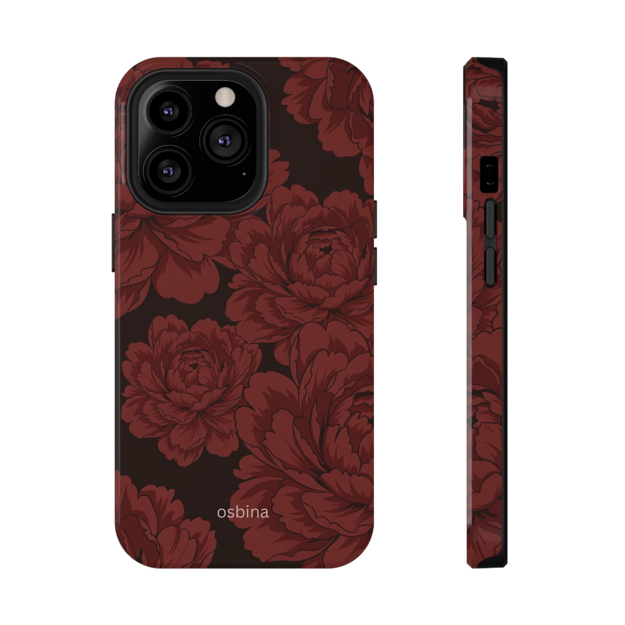 osbina | Oxblood Peony Designer Case