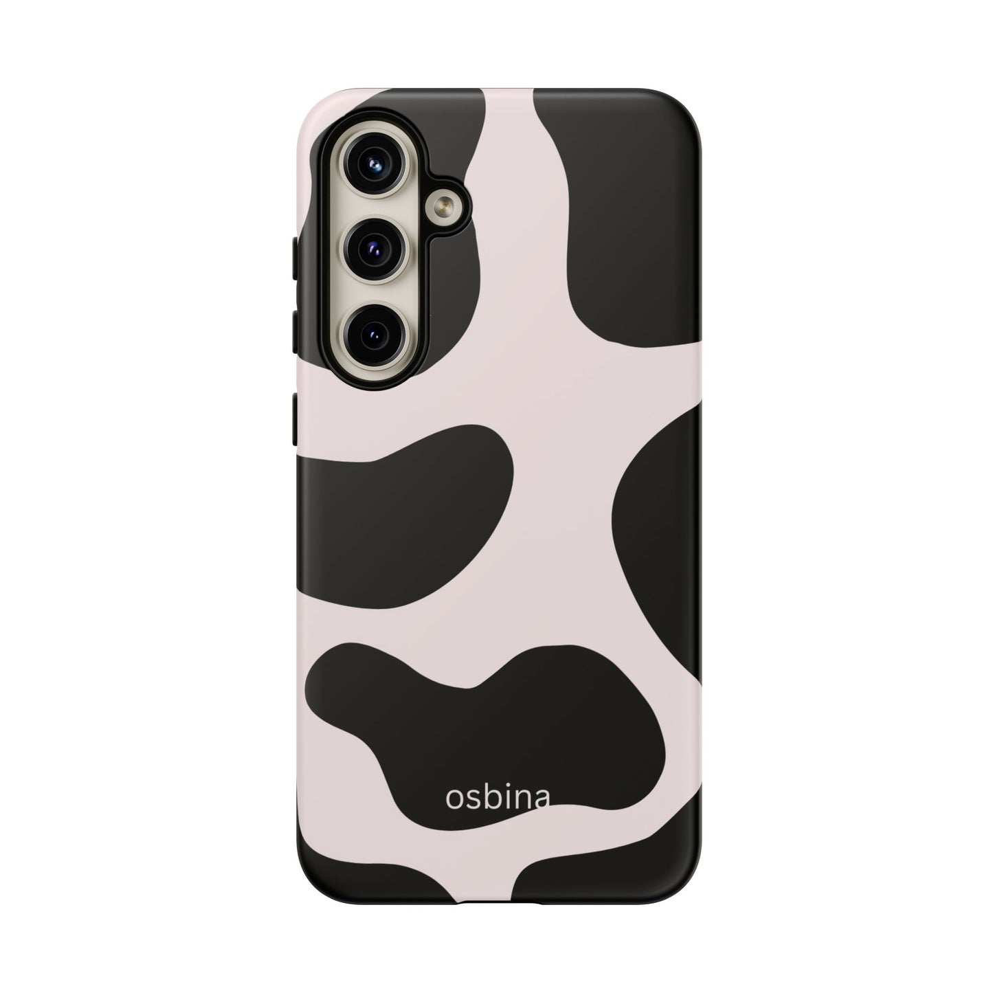 osbina | Prairie Chic Pink & Black Cow Print Phone Case | Modern Muse Collection