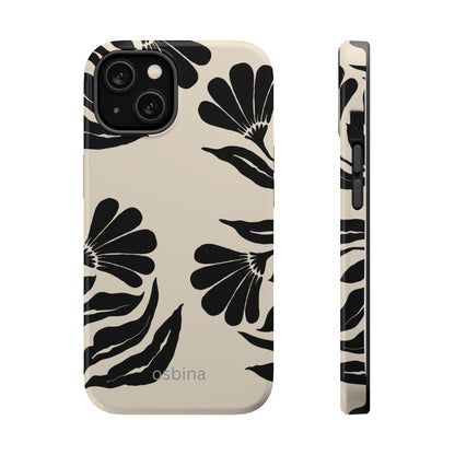 osbina | MagSafe compatible for iPhone | Obsidian Bloom Flower Phone Case | Modern Muse Collection