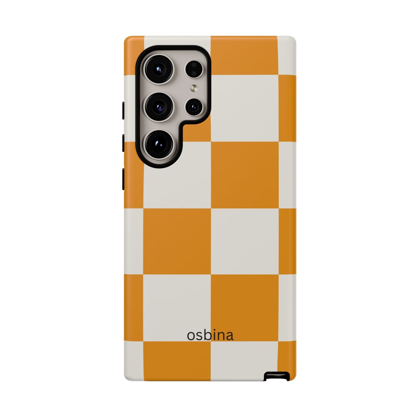 osbina | Check You Out — The Orange + White Check Case | The Season Collective