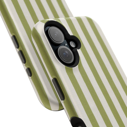 osbina | MagSafe compatible for iPhone | Verde Stripe Phone Case | Color Edit Collection