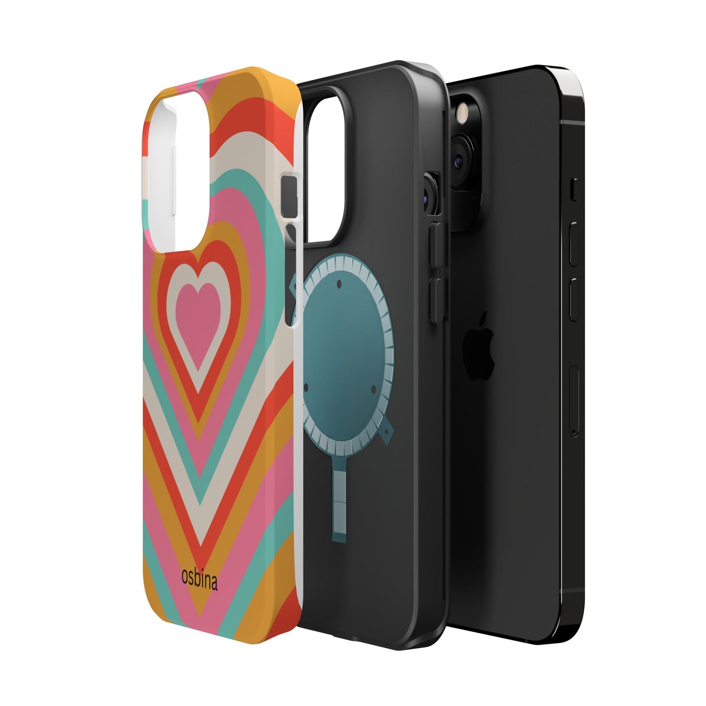 osbina | MagSafe compatible for iPhone | Heart Nouveau Phone Case | Modern Muse Collection