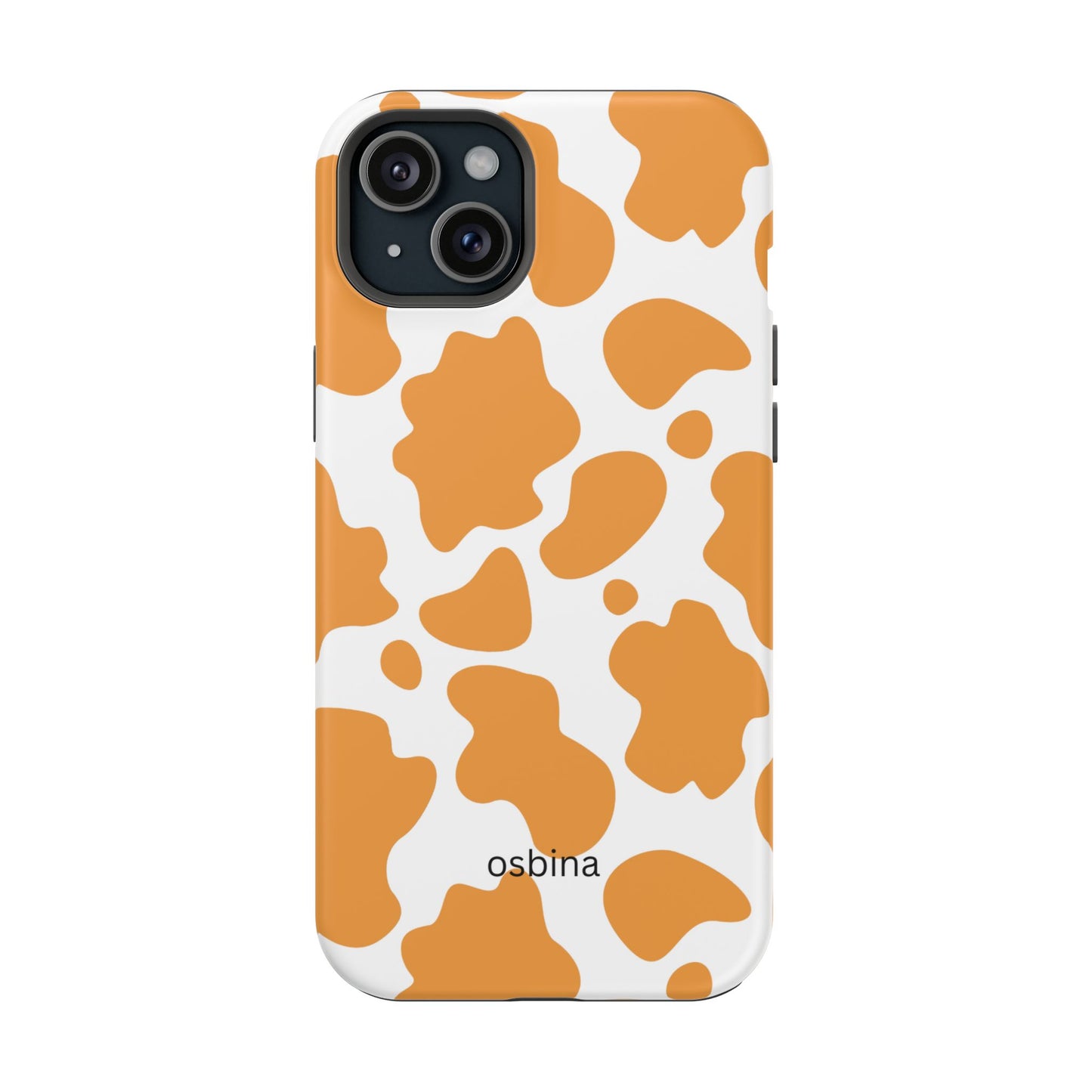 osbina | MagSafe Compatible for iPhone | Holy Cow, It’s Chic — The Orange Cow Print Case | The Season Collective