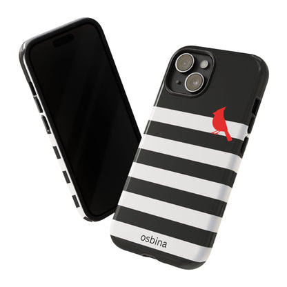 osbina | Redbird Edition Thinking of You Phone Case Black & White Stripe | Inspired By Collection