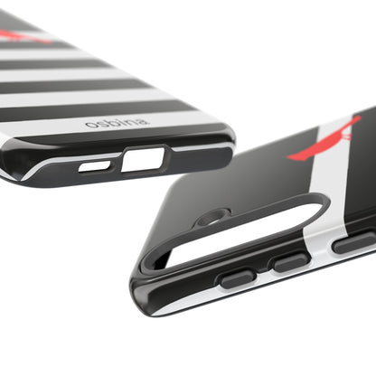 osbina | Redbird Edition Thinking of You Phone Case Black & White Stripe | Inspired By Collection