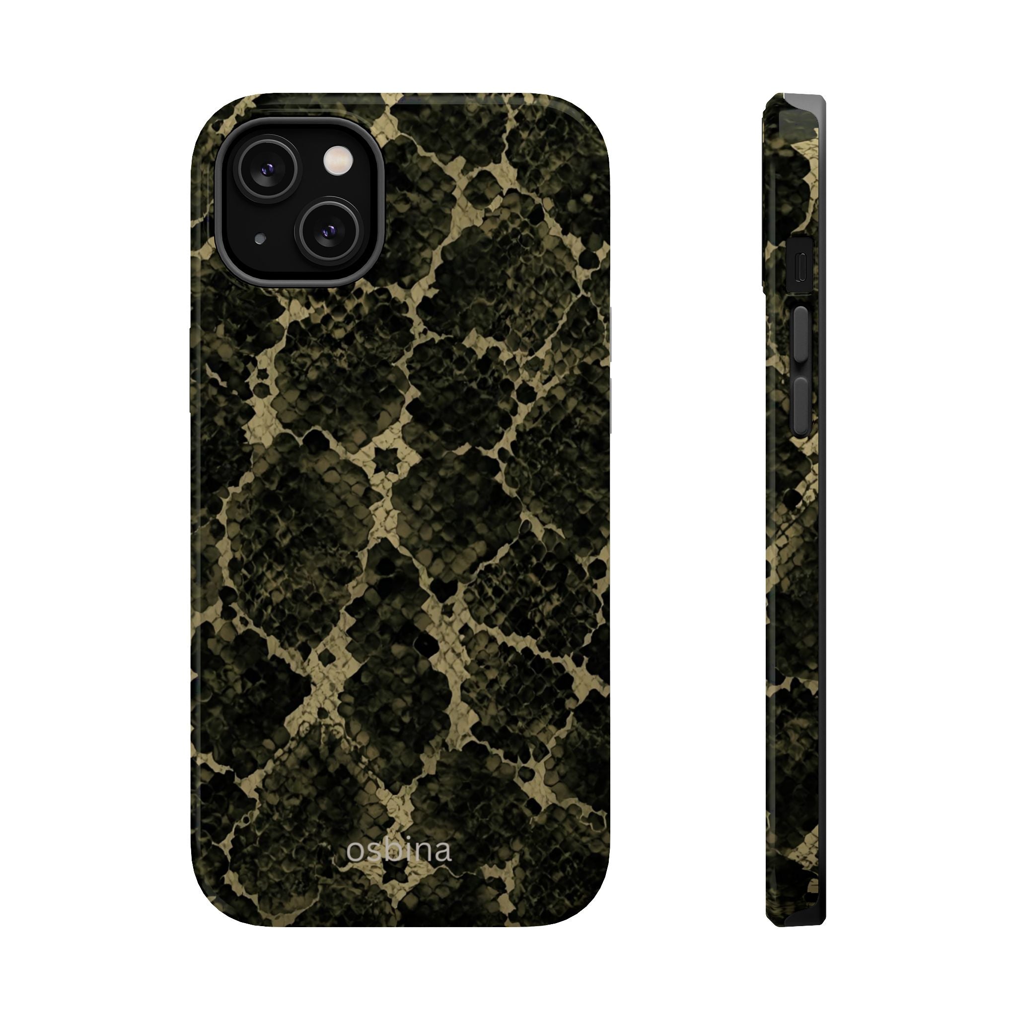 osbina | MagSafe for iPhone | The Olive Snakeskin Designer Case