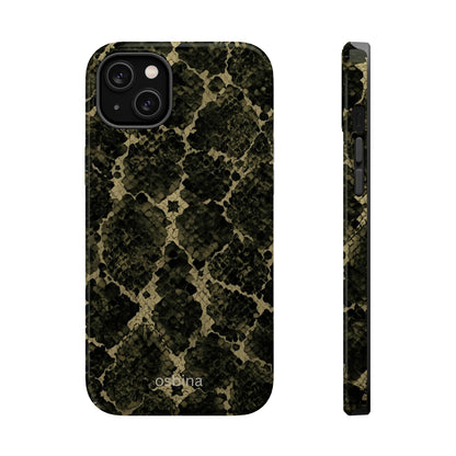 osbina | MagSafe for iPhone | The Olive Snakeskin Designer Case