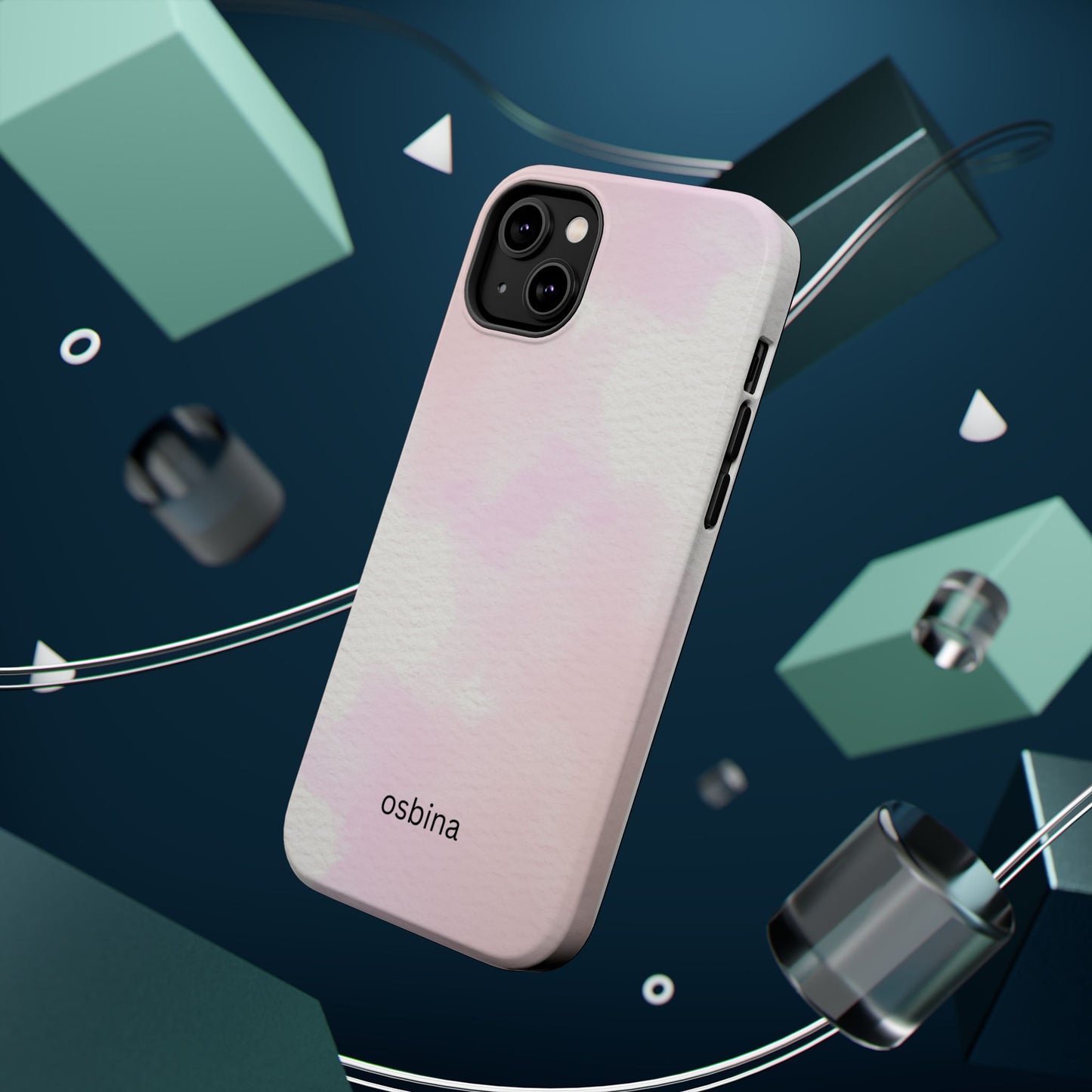 osbina | MagSafe compatible for iPhone | Pink Cotton Cloud Phone Case | Modern Muse Collection
