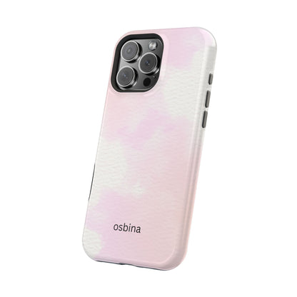 osbina | MagSafe compatible for iPhone | Pink Cotton Cloud Phone Case | Modern Muse Collection