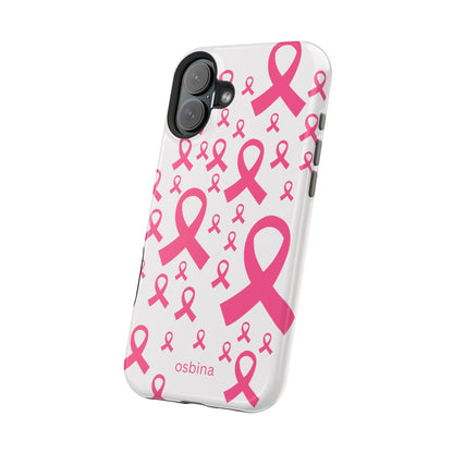 osbina |  MagSafe compatible for iPhone | Limited Edition Strength in Ribbons Case in Light Pink + Soft Pink + Hot Pink | The Pink October Collection | Inspired By