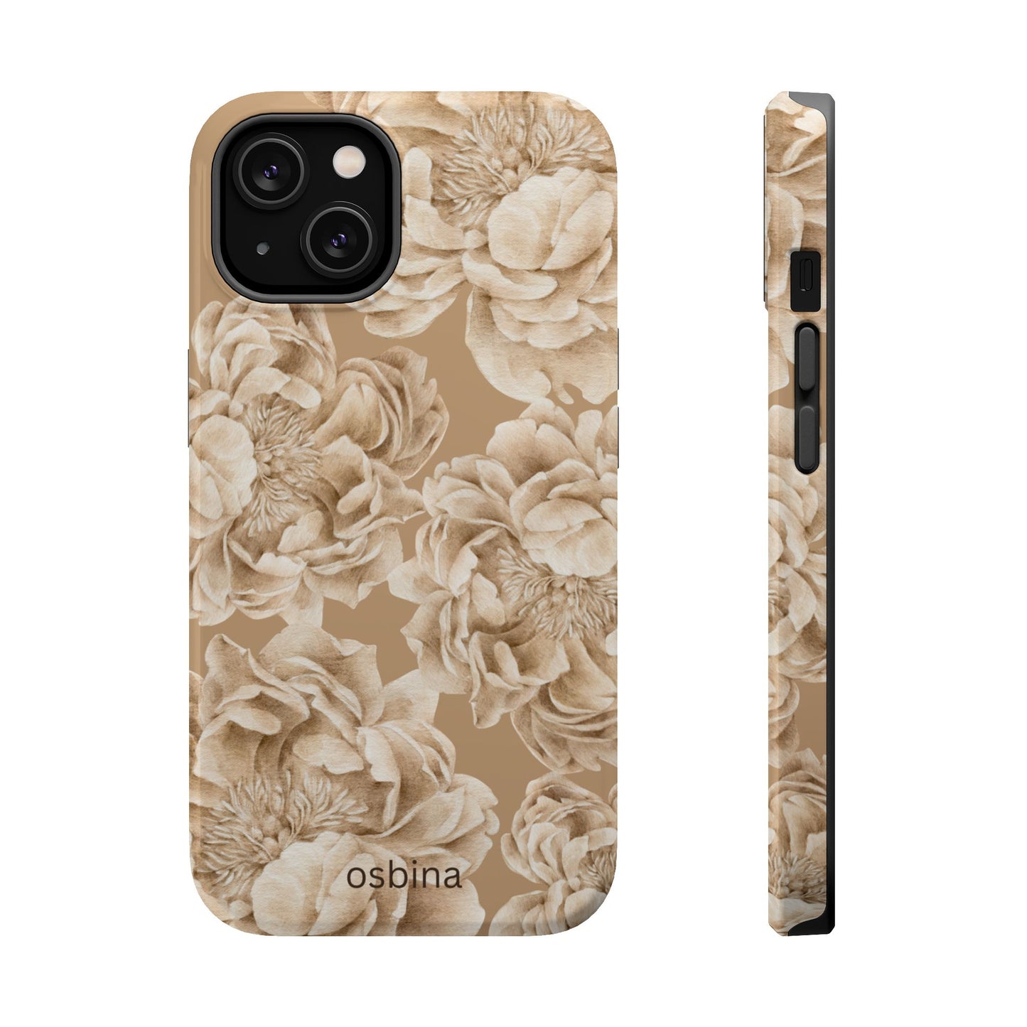 osbina | MagSafe for iPhone | Peony Latte Designer Case