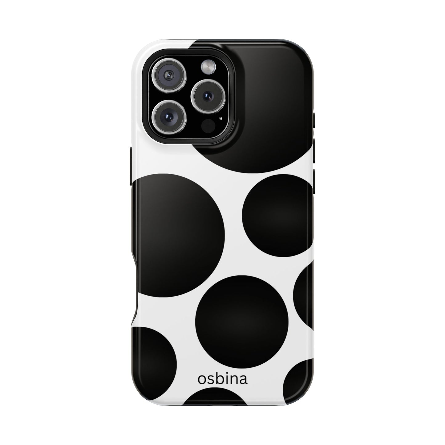 osbina | MagSafe compatible for iPhone | The Noir Bubbles Phone Case | Modern Muse Collection