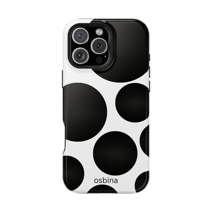 osbina | MagSafe compatible for iPhone | The Noir Bubbles Phone Case | Modern Muse Collection