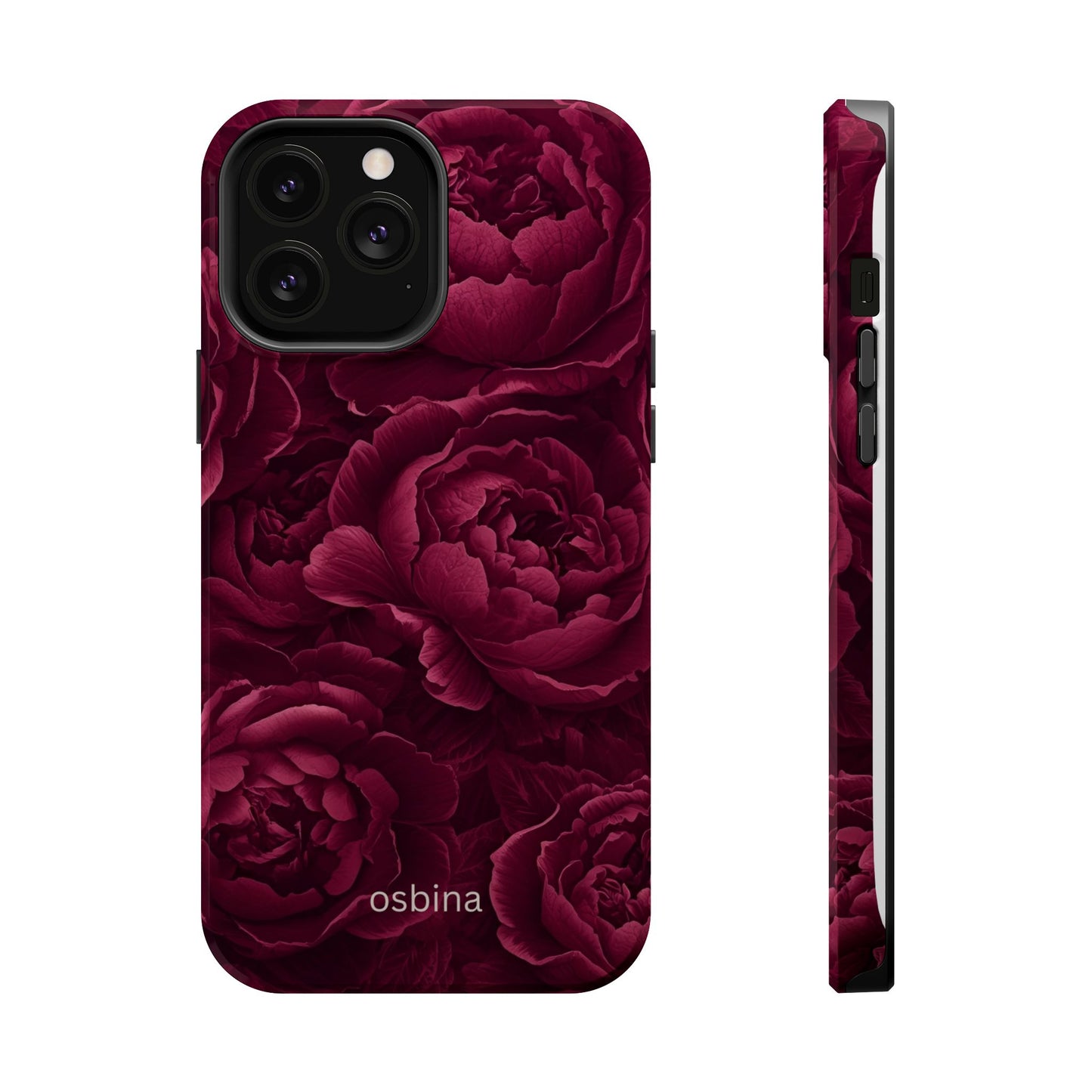 osbina | MagSafe for iPhone | The Burgundy Peony Designer Case