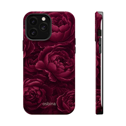 osbina | MagSafe for iPhone | The Burgundy Peony Designer Case