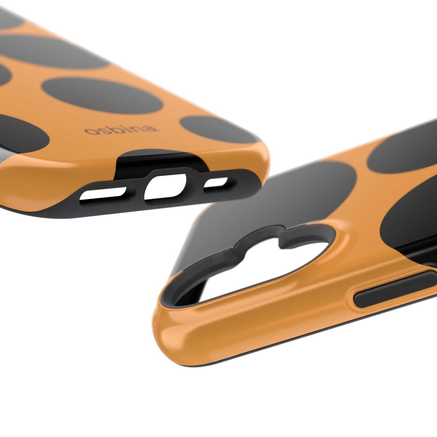 osbina | MagSafe Compatible for iPhone | The Bubble Statement Case in Orange + Black | The Season Collective