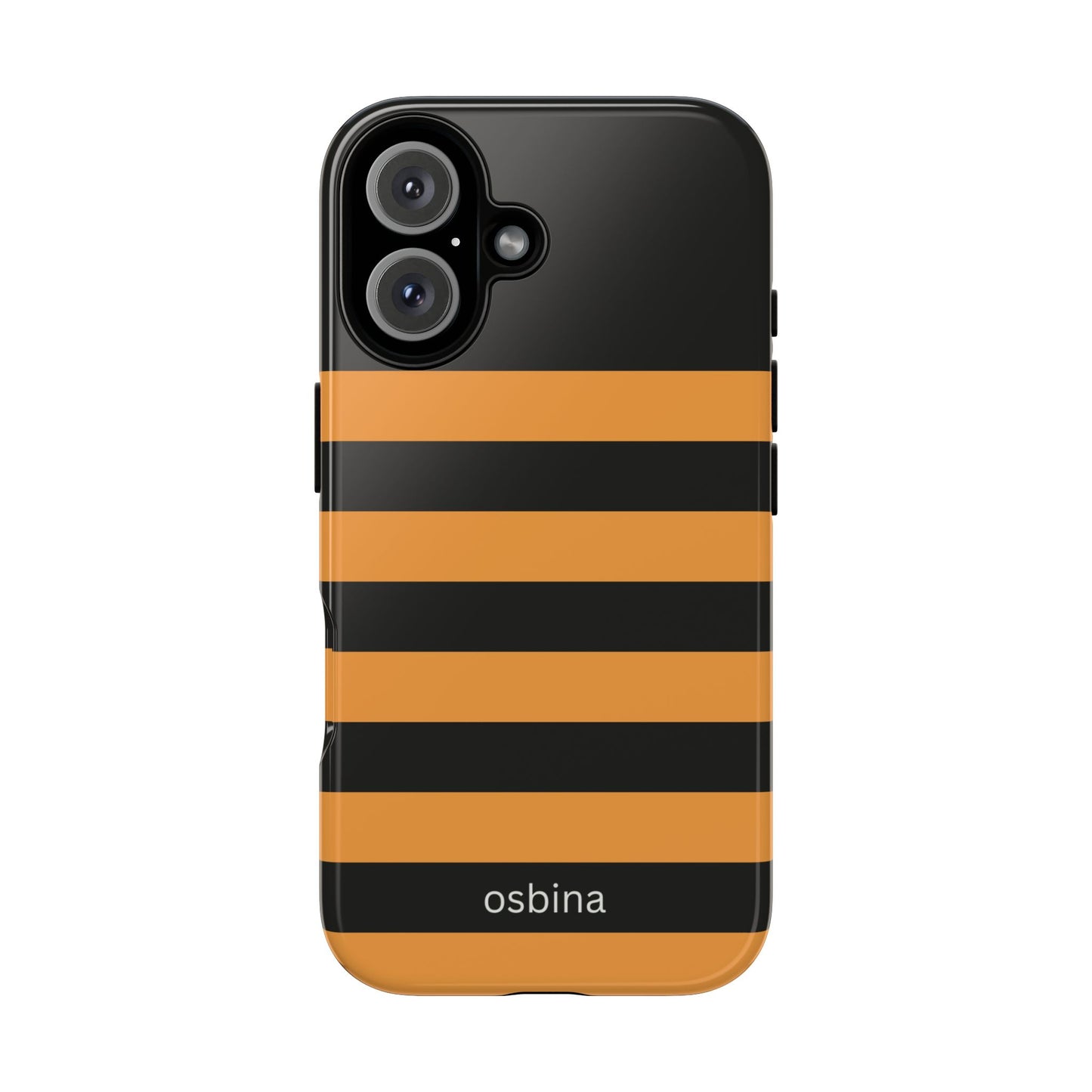 osbina | The Horizon Stripe Case in Black + Orange | The Season Collective