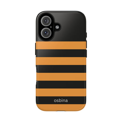 osbina | The Horizon Stripe Case in Black + Orange | The Season Collective