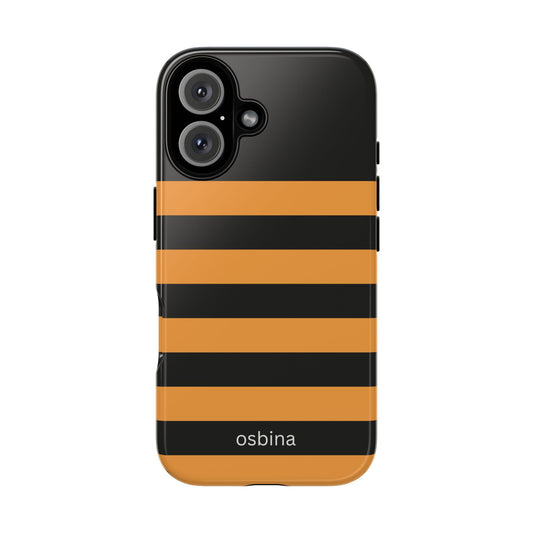 osbina | The Horizon Stripe Case in Black + Orange | The Season Collective
