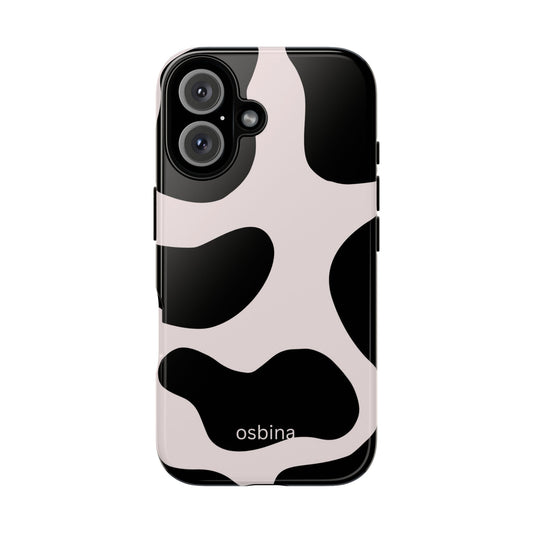 osbina | Prairie Chic Pink & Black Cow Print Phone Case | Modern Muse Collection