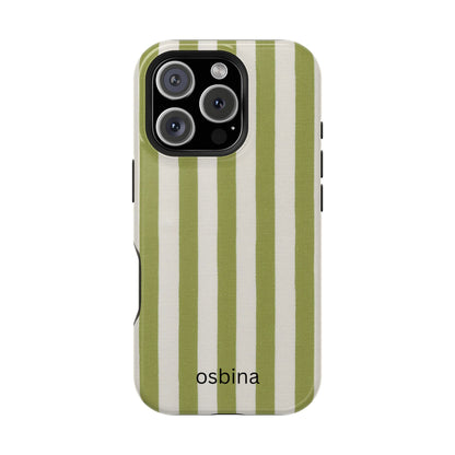 osbina | MagSafe for iPhone | Verde Stripe Designer Case