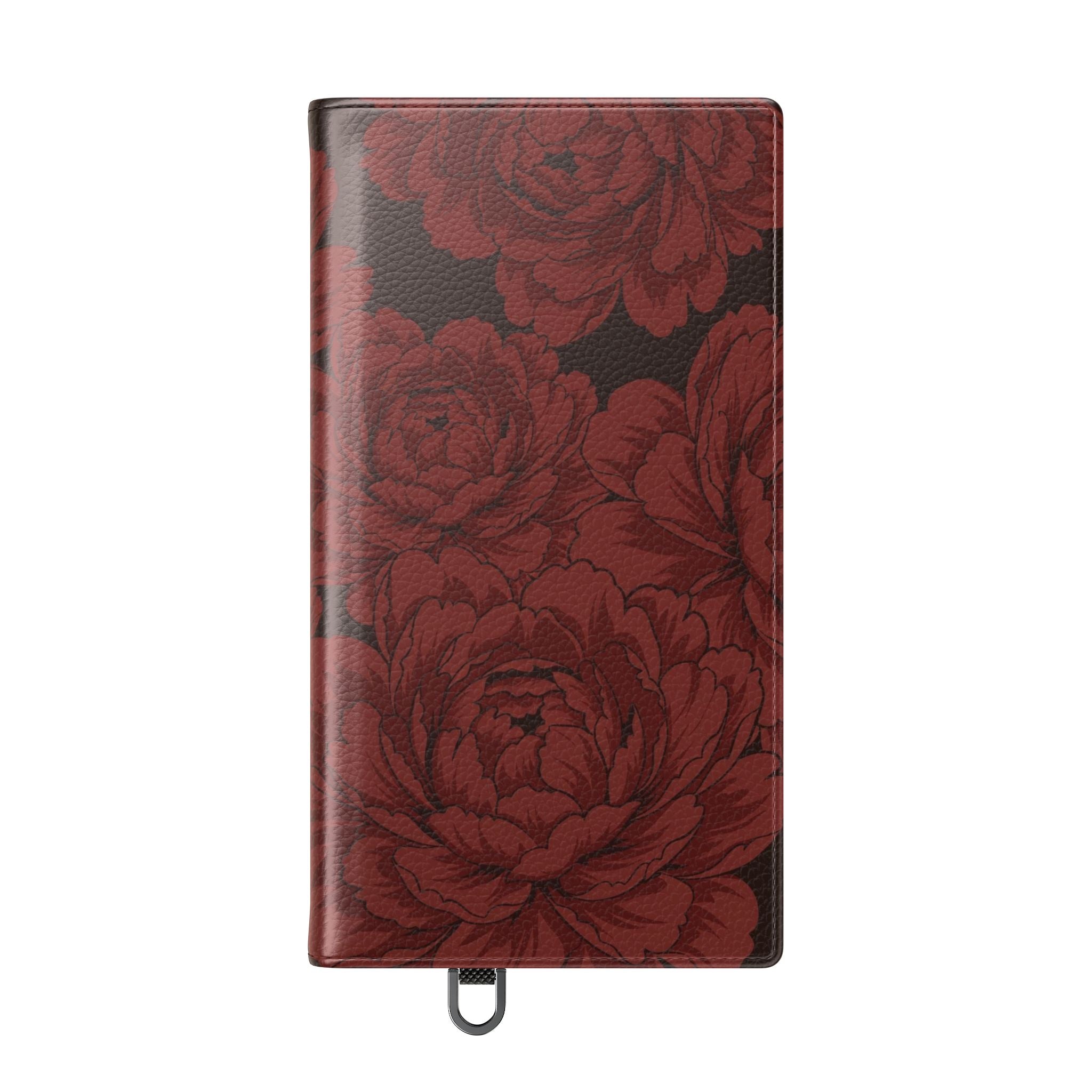 osbina | Wallet Flip Case for iPhone & Samsung | Oxblood Peony