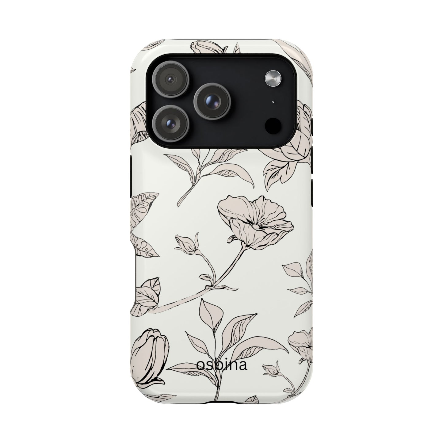 osbina | MagSafe compatible for iPhone | Silhouette Bloom Phone Case | Modern Muse Collection