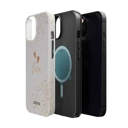 osbina | MagSafe compatible for iPhone | Golden Amour Phone Case | Modern Muse Collection