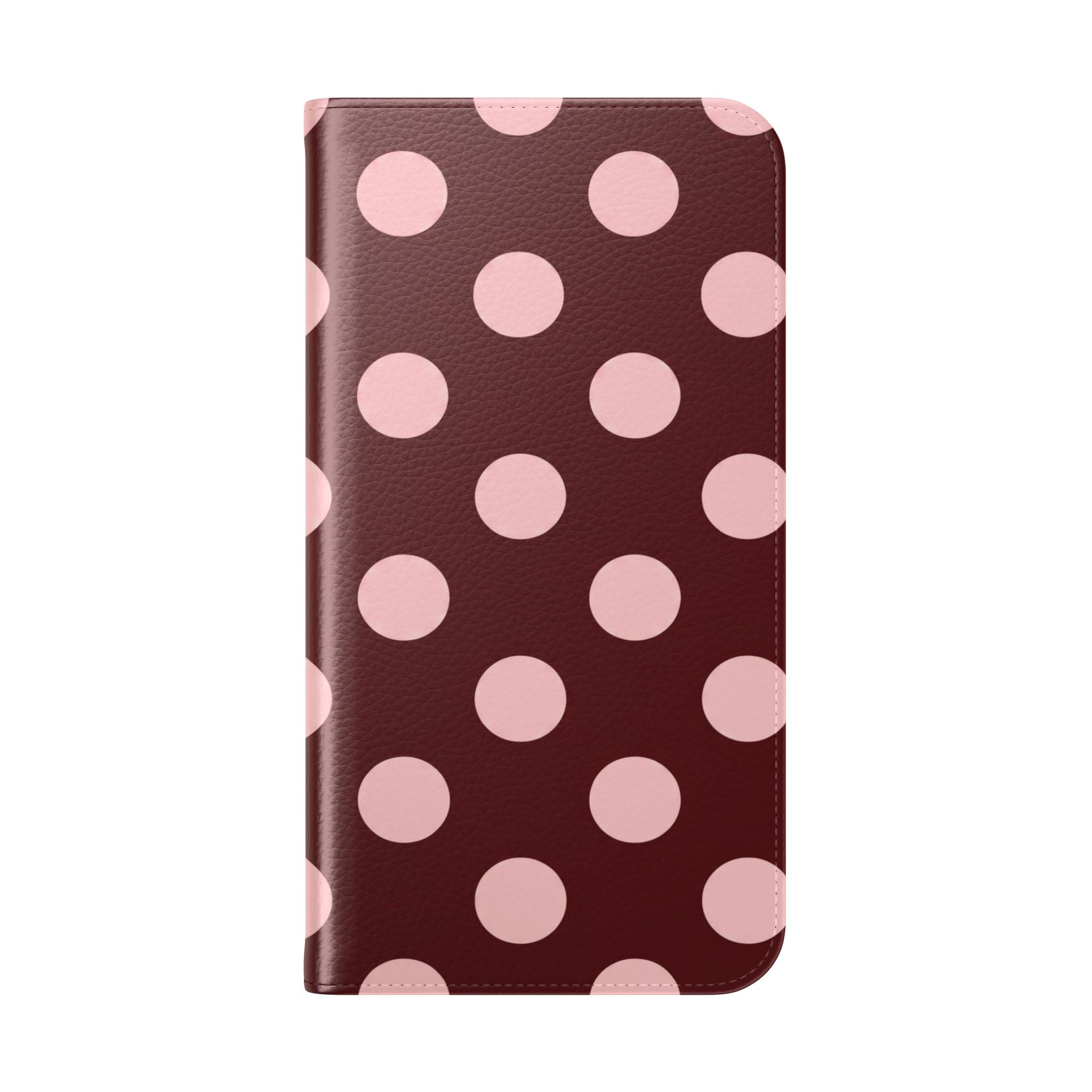 osbina | Wallet Flip Case for iPhone & Samsung | Oxblood Dot