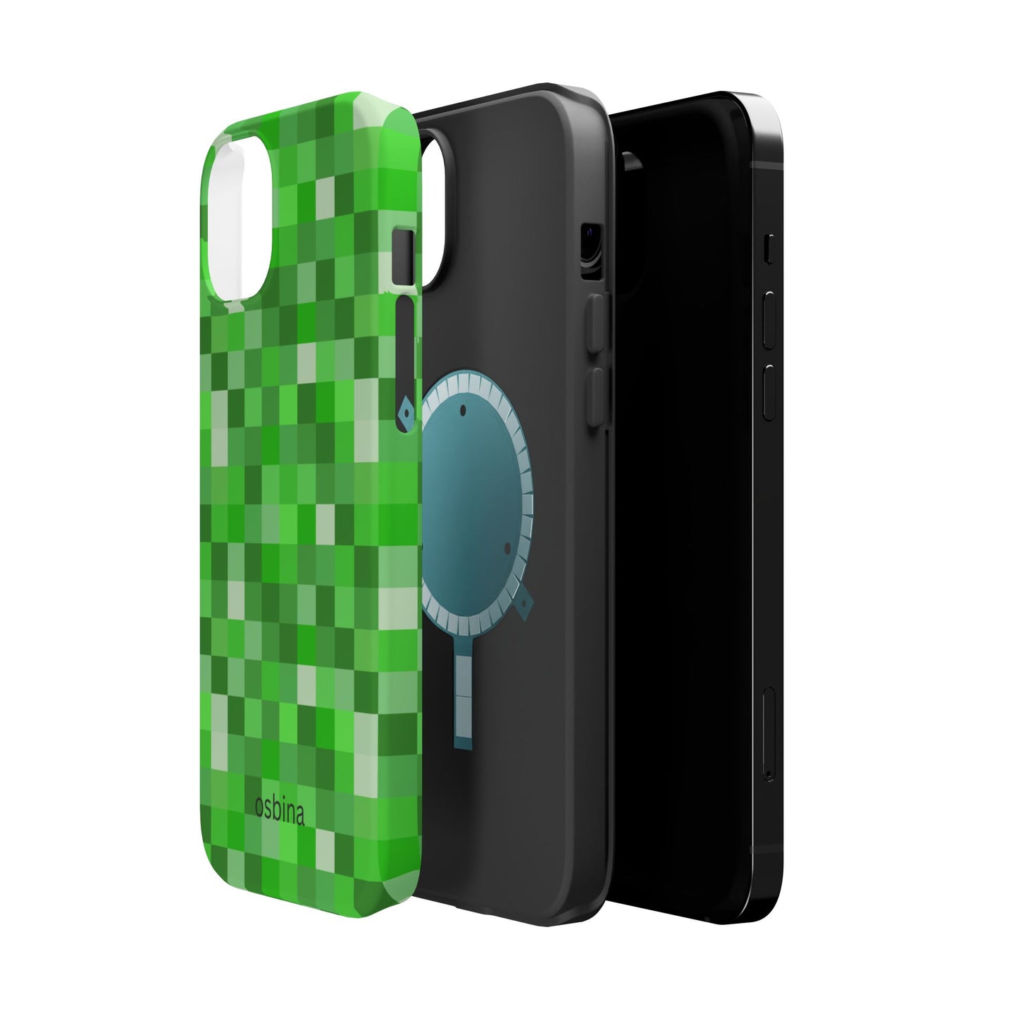 osbina | MagSafe compatible for iPhone | Mosaic Viridis Phone Case | Color Edit Collection