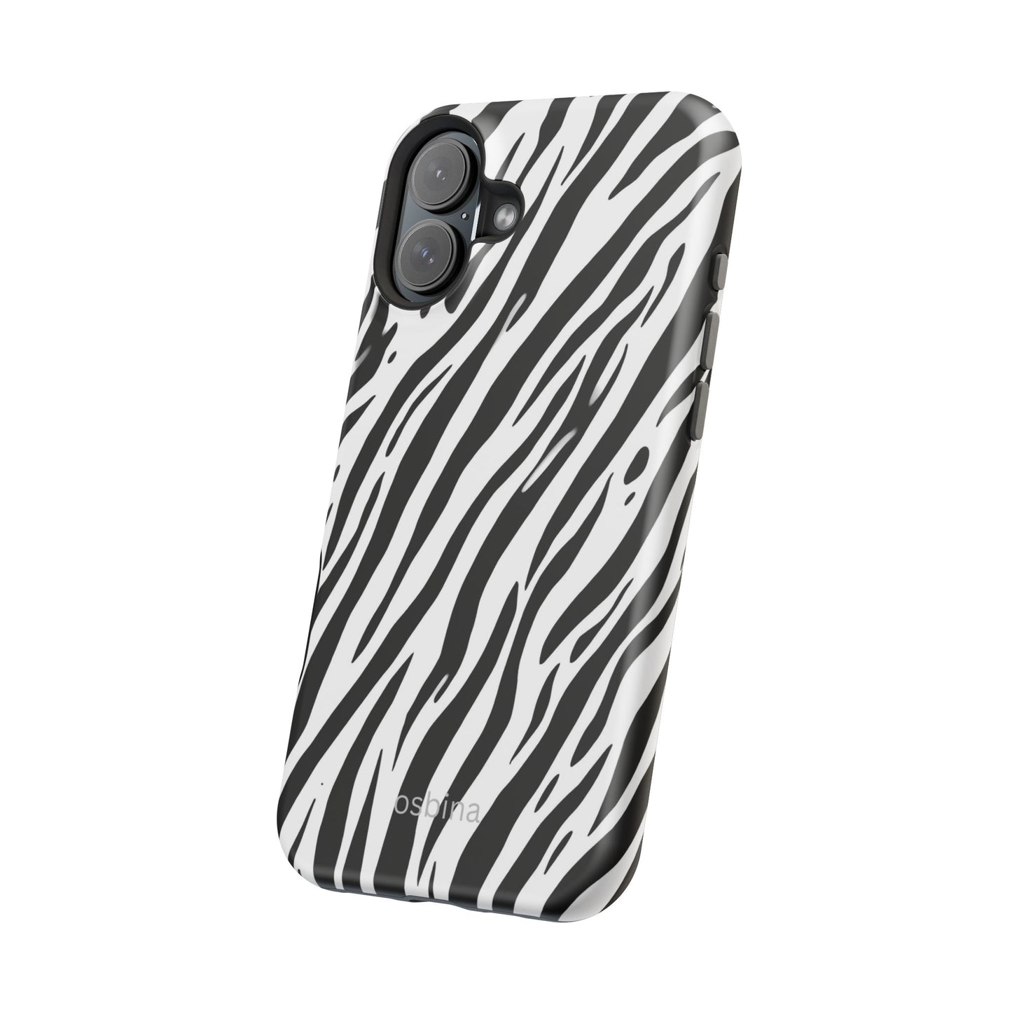 osbina | MagSafe Compatible for iPhone | The Bengal Bold Stripe Case in White + Black | The Season Collective