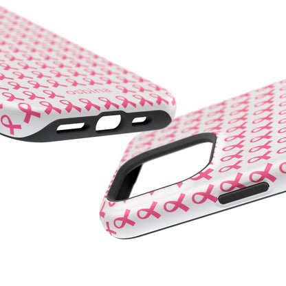 osbina |  MagSafe compatible for iPhone | Limited Edition The Side By Side Pink Ribbons Case in Light Pink + Soft Pink + Hot Pink | The Pink October Collection | Inspired By