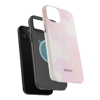 osbina | MagSafe compatible for iPhone | Pink Cotton Cloud Phone Case | Modern Muse Collection