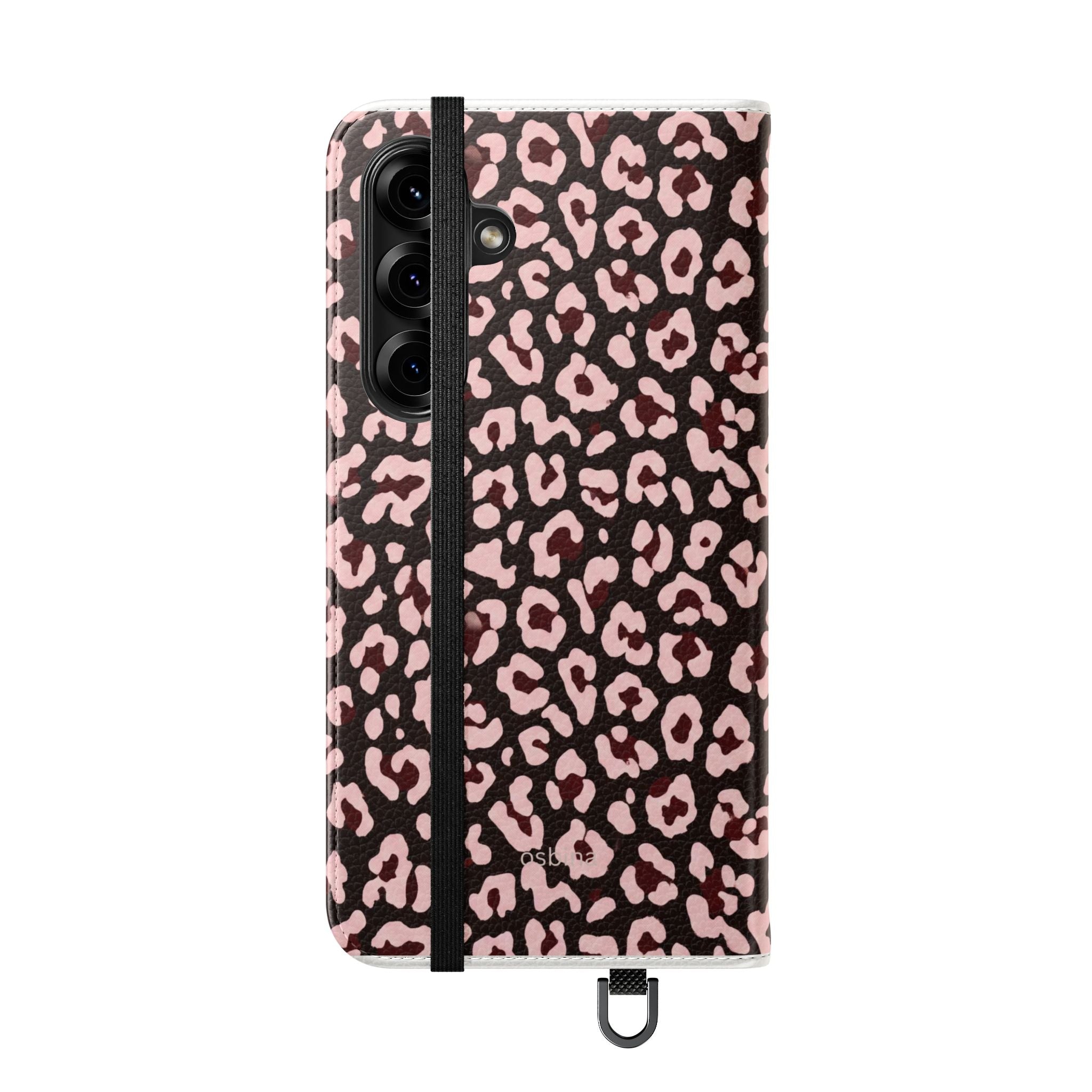 osbina | Wallet Flip Case for iPhone & Samsung | Chocolate Pink Leopard