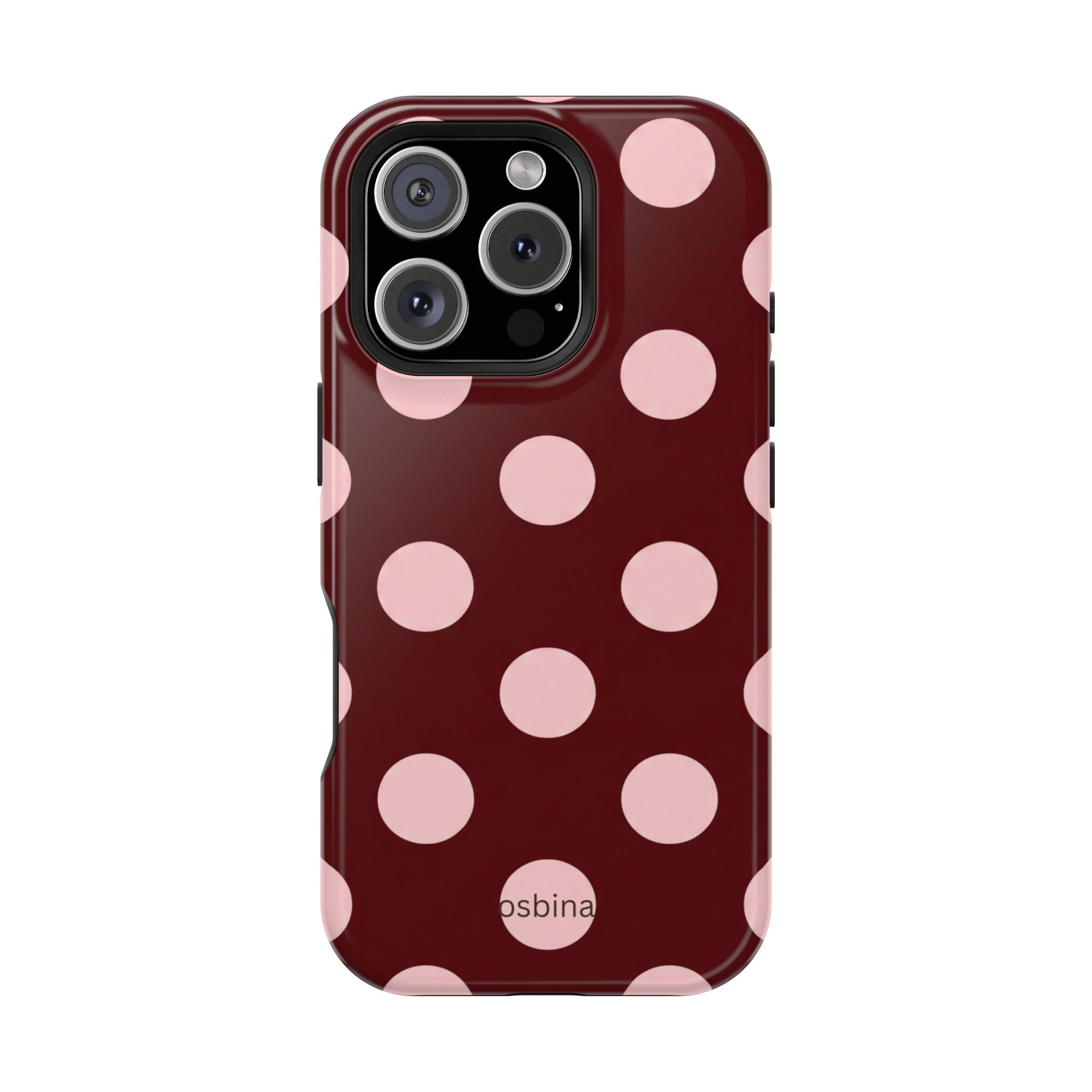 osbina | Oxblood Dot Designer Case