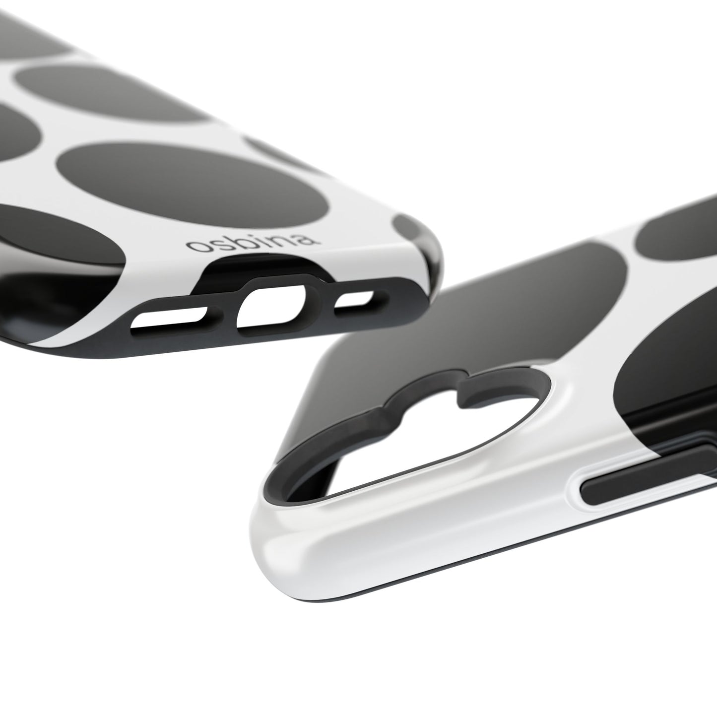 osbina | MagSafe compatible for iPhone | The Noir Bubbles Phone Case | Modern Muse Collection