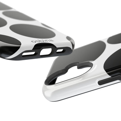 osbina | MagSafe compatible for iPhone | The Noir Bubbles Phone Case | Modern Muse Collection