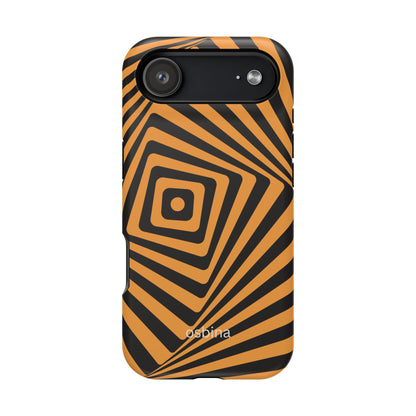 osbina | MagSafe Compatible for iPhone | Step Into the Zone — The Orange + Black Spiral Case | The Season Collective