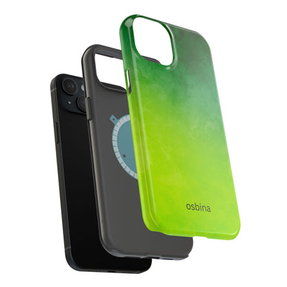 osbina | MagSafe compatible for iPhone | The Verde Glow Phone Case | Color Edit Collection