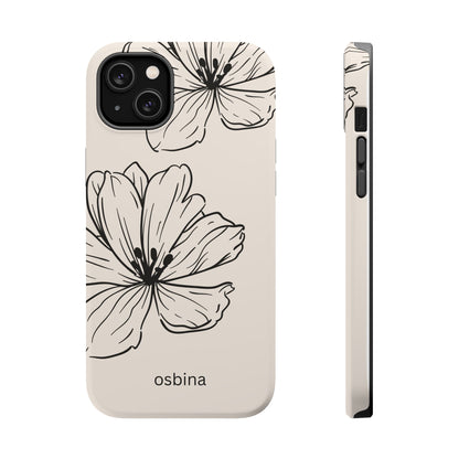 osbina | MagSafe compatible for iPhone | Poppy Whisper Phone Case | Modern Muse Collection