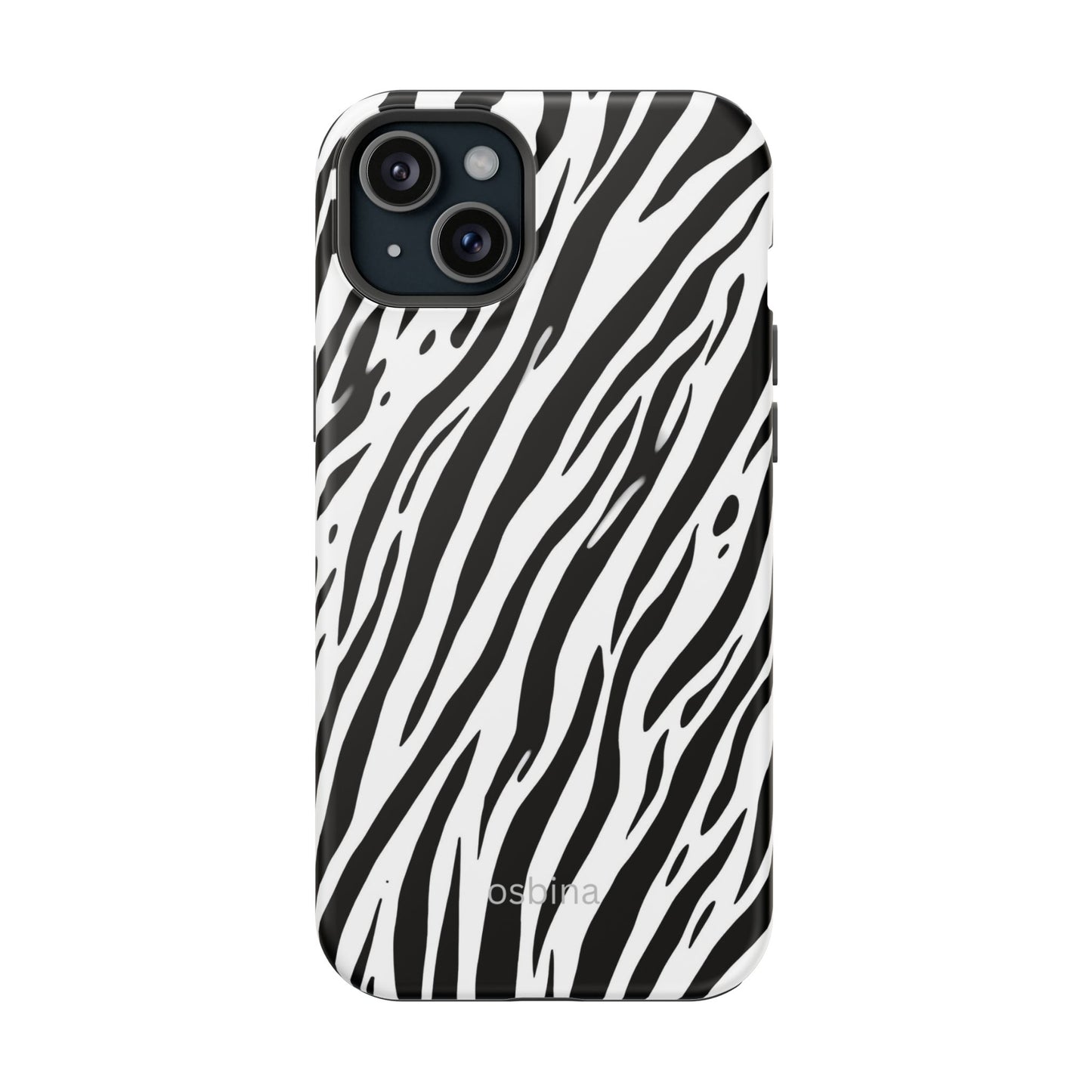 osbina | MagSafe Compatible for iPhone | The Bengal Bold Stripe Case in White + Black | The Season Collective