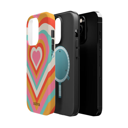 osbina | MagSafe compatible for iPhone | Heart Nouveau Phone Case | Modern Muse Collection