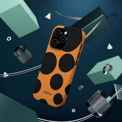 osbina | MagSafe Compatible for iPhone | The Bubble Statement Case in Orange + Black | The Season Collective