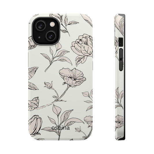 osbina | MagSafe compatible for iPhone | Silhouette Bloom Phone Case | Modern Muse Collection