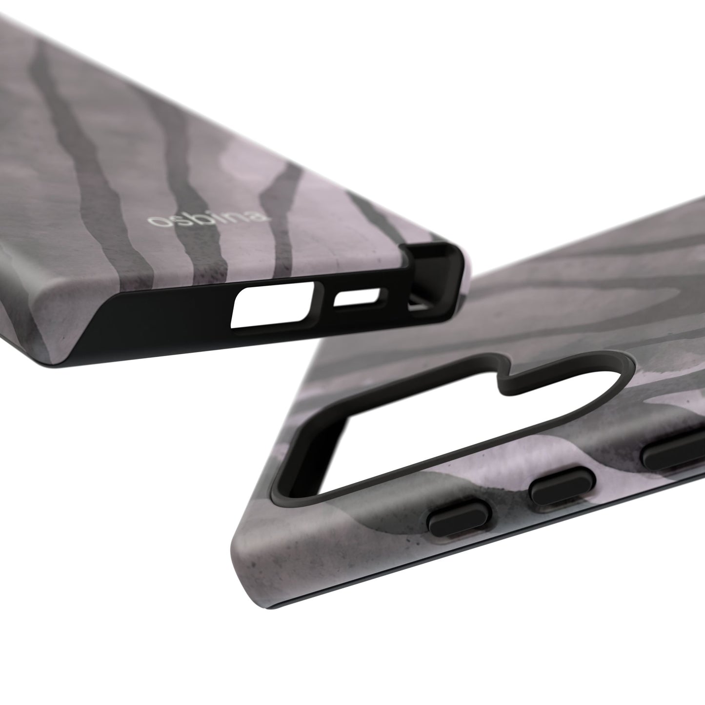 osbina | Stripes on Point — The Muted Gray + Black Tiger Case | The Season Collective