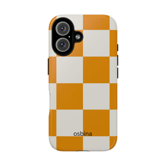 osbina | Check You Out — The Orange + White Check Case | The Season Collective