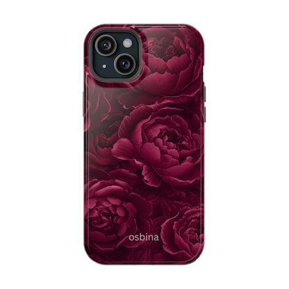 osbina | MagSafe for iPhone | The Burgundy Peony Designer Case