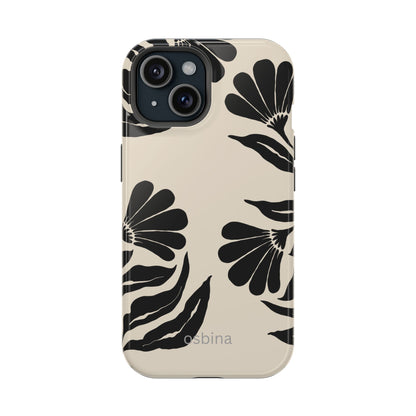 osbina | MagSafe compatible for iPhone | Obsidian Bloom Flower Phone Case | Modern Muse Collection