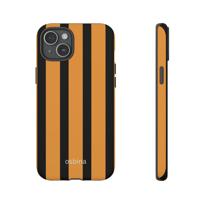 osbina | The Statement Stripe Case in Black + Orange | The Season Collective